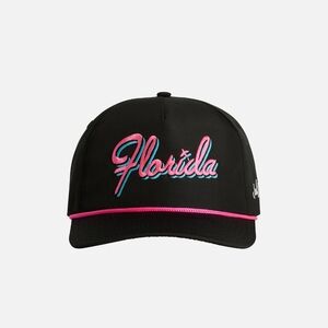 Bad Birdie Black Florida Rope Cap with White Embroidery NWT